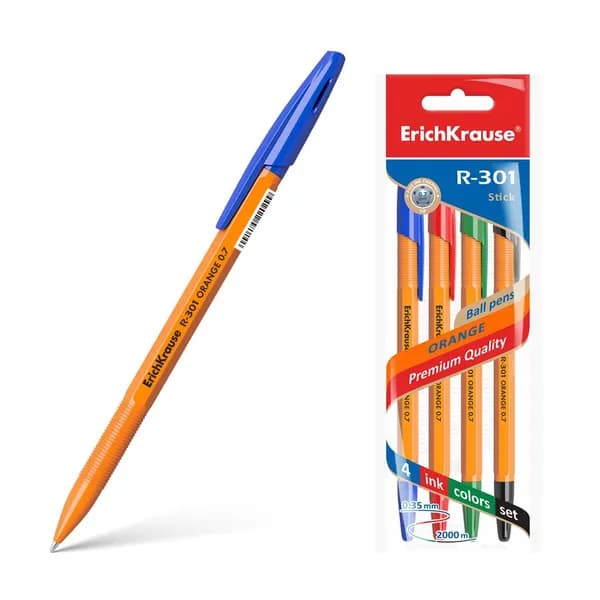 ErichKrause Ручка Капиллярная, цвет: Красный, Синий, 4 шт.