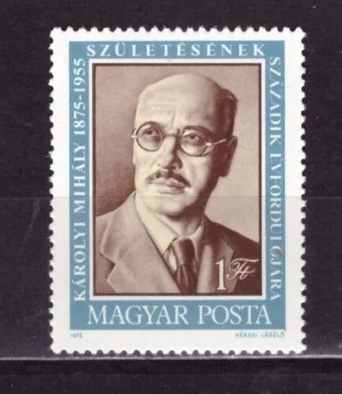 Венгрия, 1975. (3023) Михай Карол, первый президент,
