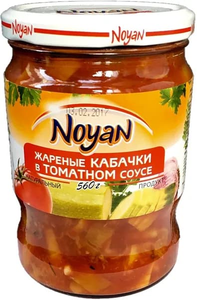 Жареные кабачки в томатном соусе Noyan, 560 г