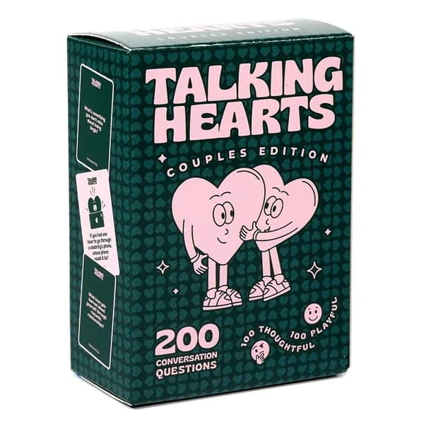 Разговорные карточки Talking Hearts 200 вопросов, картон, 90 65 25 мм