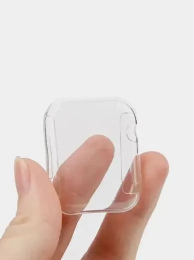 Силиконовый чехол для Apple Watch 38 mm/ 1 2 3 4 5 6 SE , прозрачный
