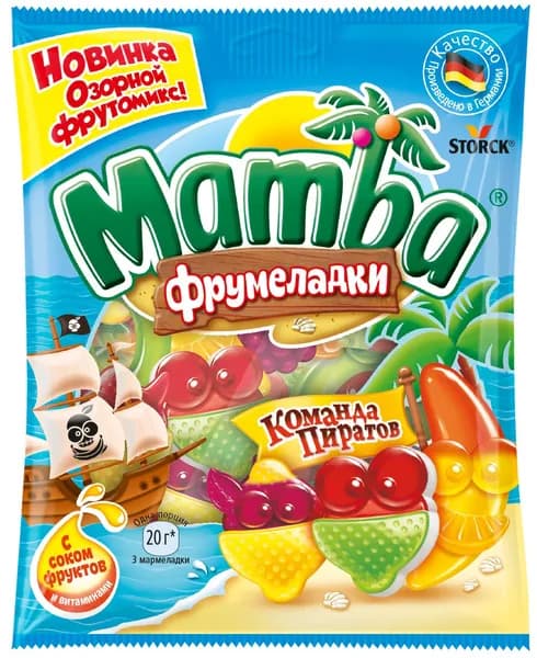 Мармелад жевательный Mamba Фрумеладки Команда пиратов, 70г