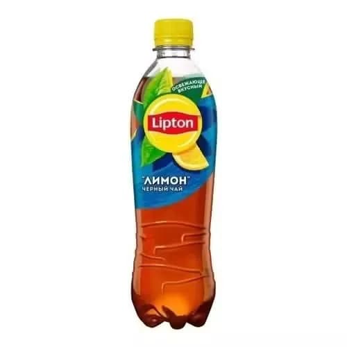 Холодный чай Lipton черный лимон 500 мл