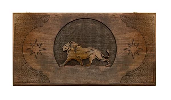 Резные нарды и шашки Дикий кот