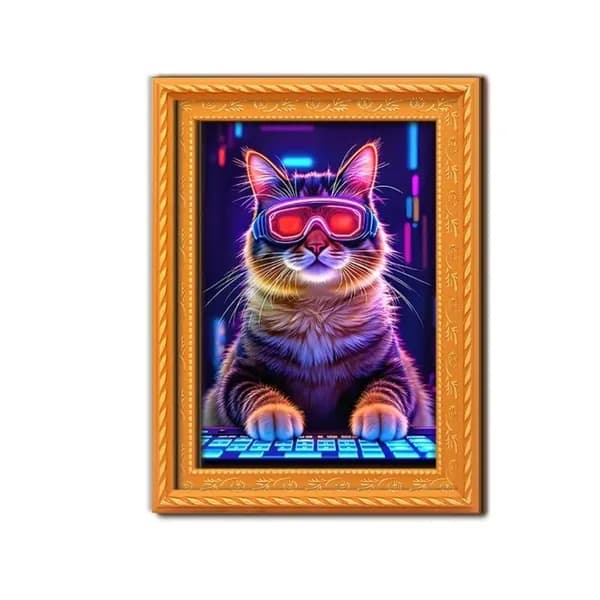 Картина маслом Cyber Friends Cat -SCE174