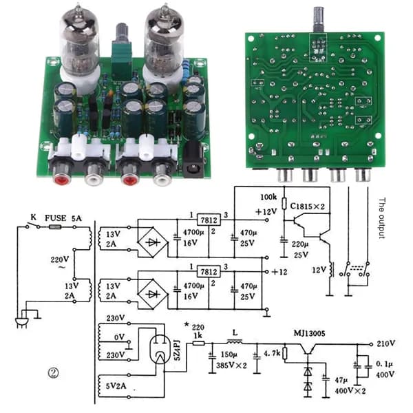 6J1 HiFi стерео ламповый предусилитель, готовый усилитель