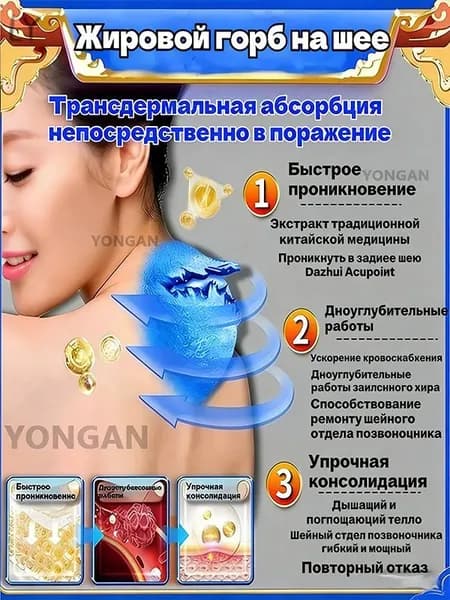 Пластырь для устранения жирового образования на шее, 12 шт