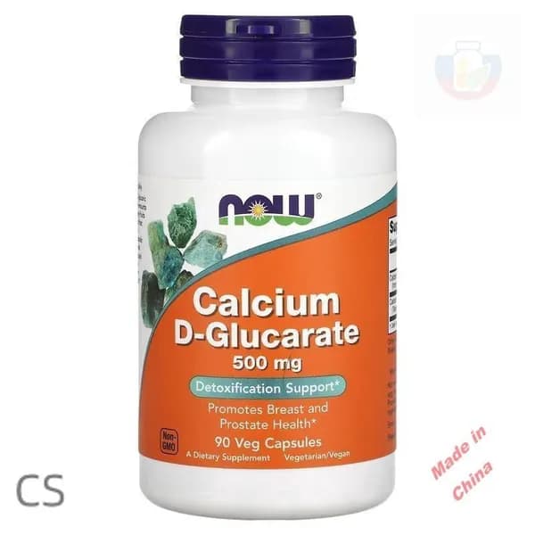 Кальций D-глюкарат NOW Foods Calcium D-Glucarate (кальций д глюкарат) 500 мг 90 растительных капсул