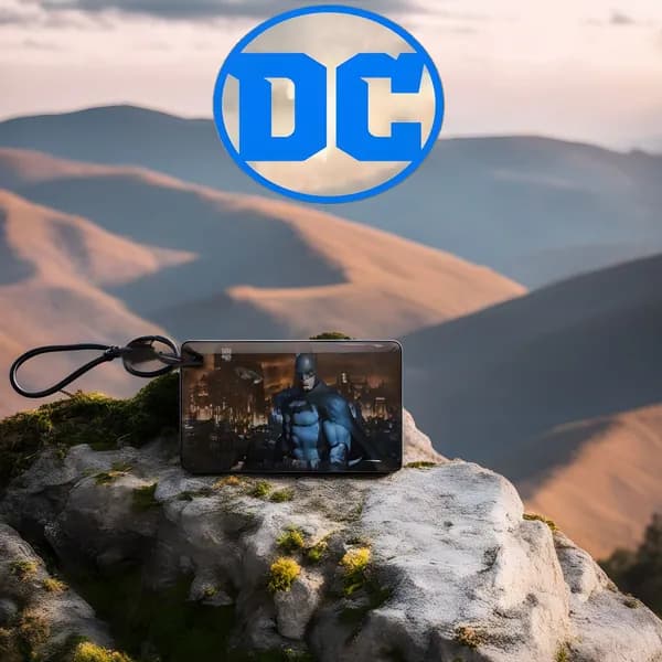 Ключ для домофона T5577 Бэтмен-Batman/DC - ПЕРЕЗАПИСЫВАЕМЫЙ эпоксидный, 125 кГц. Брелок-заготовка для копирования Em-marine (болванка-пустышка)