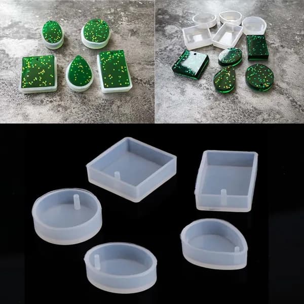 Силиконовая форма 5 шт./компл. DIY эпоксидная смола Цементная штукатурка Плесень Декор для Брелок Кулон Проекты Поставки Подарков