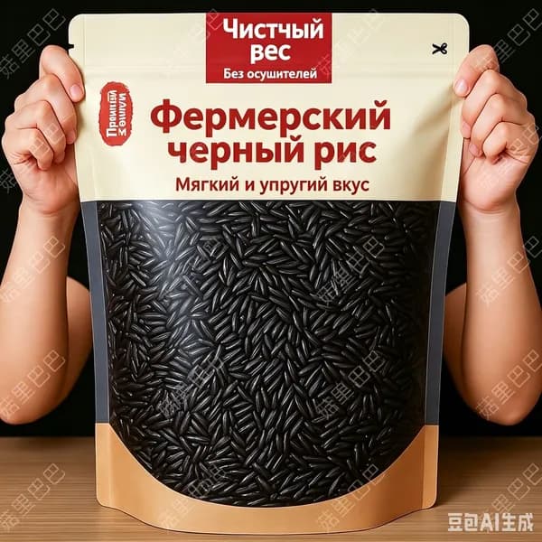 Черный рис натуральный, цельнозерновой, для каш и гарниров