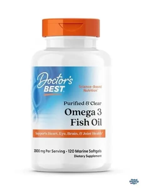 Рыбий жир, омега 3 1000мг, Omega 3, Doctor's Best, 120 капсул