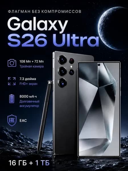 Смартфон Galexy S26 Ultra 16 1024 ГБ, 5G, 8000 мА·ч Global
