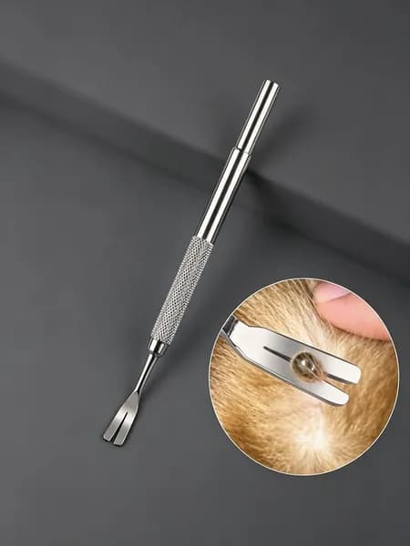 Извлекатель клещей для собак и кошек ручной из нержавейки