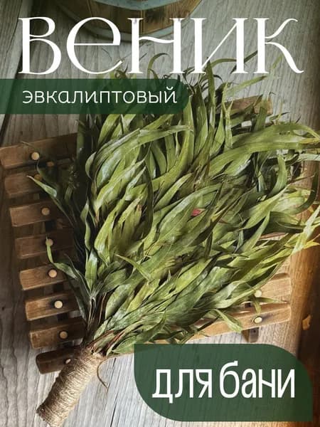 Веник для бани Эвкалиптовый, 1 шт.