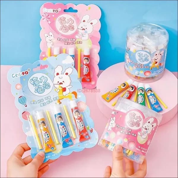 3 цвета: красный, синий, желтый. Нелопающиеся мыльные пузыри, гигантские, набор 3 тюбика.