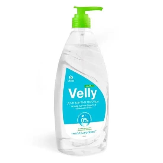 Гель для мытья посуды GRASS Velly neutral, 1л, дозатор (4630037511666)