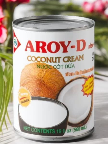 Кокосовые сливки растительные Aroy-D, без сахара, 560 мл