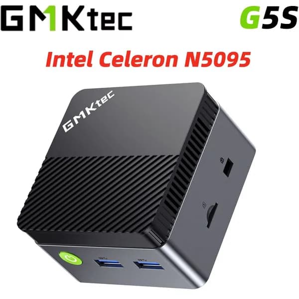 Мини-ПК (Intel Celeron N5095A, RAM 8 ГБ, SSD 1000 ГБ, Windows), черный