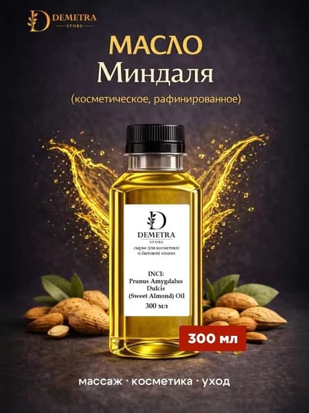 Масло миндаля рафинированное 300мл DEMETRA STORE