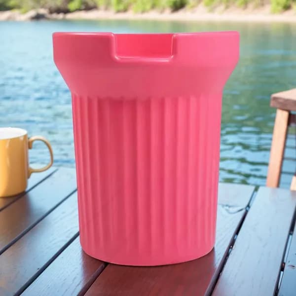 Силиконовый чехол для термоса Stanley 40 oz с амортизацией и вентиляционными отверстиями, розовый