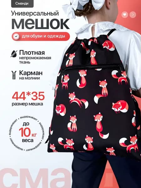 Мешок для сменной обуви школьный, сумка для сменки в школу