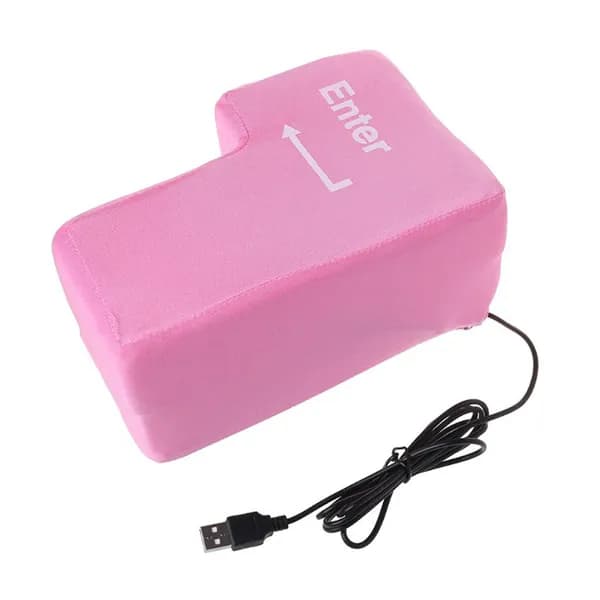 Крупная USB-клавиша Enter розового цвета, 200 140 100 мм, для снятия стресса и отдыха