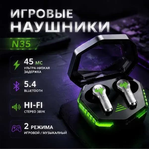 TikChic Наушники беспроводные с микрофоном, Bluetooth, USB, черный