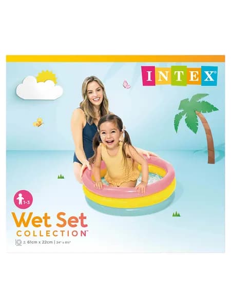 Intex Бассейн надувной детский "Радуга", 61х22 см, 1-3 лет, 57107