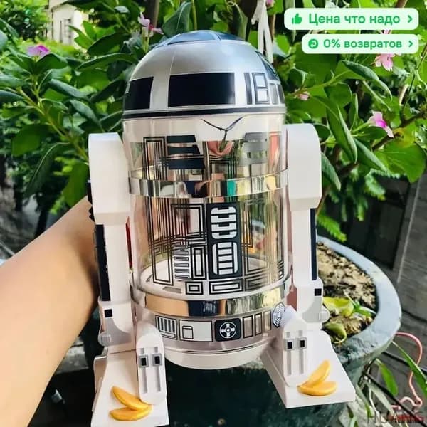 Бытовая мини-кофеварка ручной варки, Робот Star Wars R2-D2, кофейник-пресс для мокко