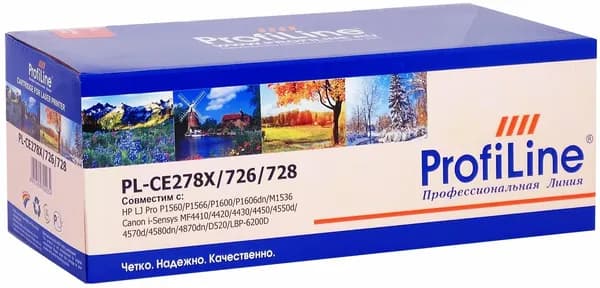 ProfiLine Картридж Картридж для Canon/HP ProfiLine PL-CE278X/726/728, черный, 2500 страниц, Черный (black)