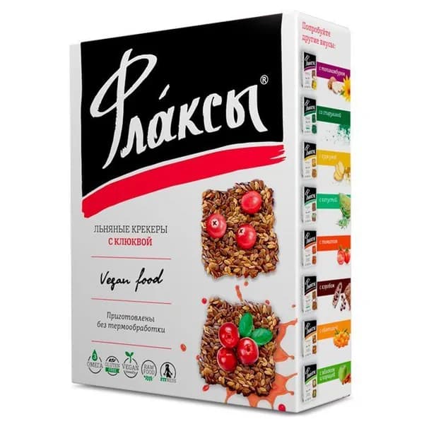 Флаксы Компас здоровья с клюквой льняные, 120г