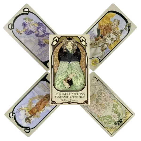 карты Таро Озаренные неземные видения/Ethereal Visions Illuminated Tarot,78 шт,Гадальные карты