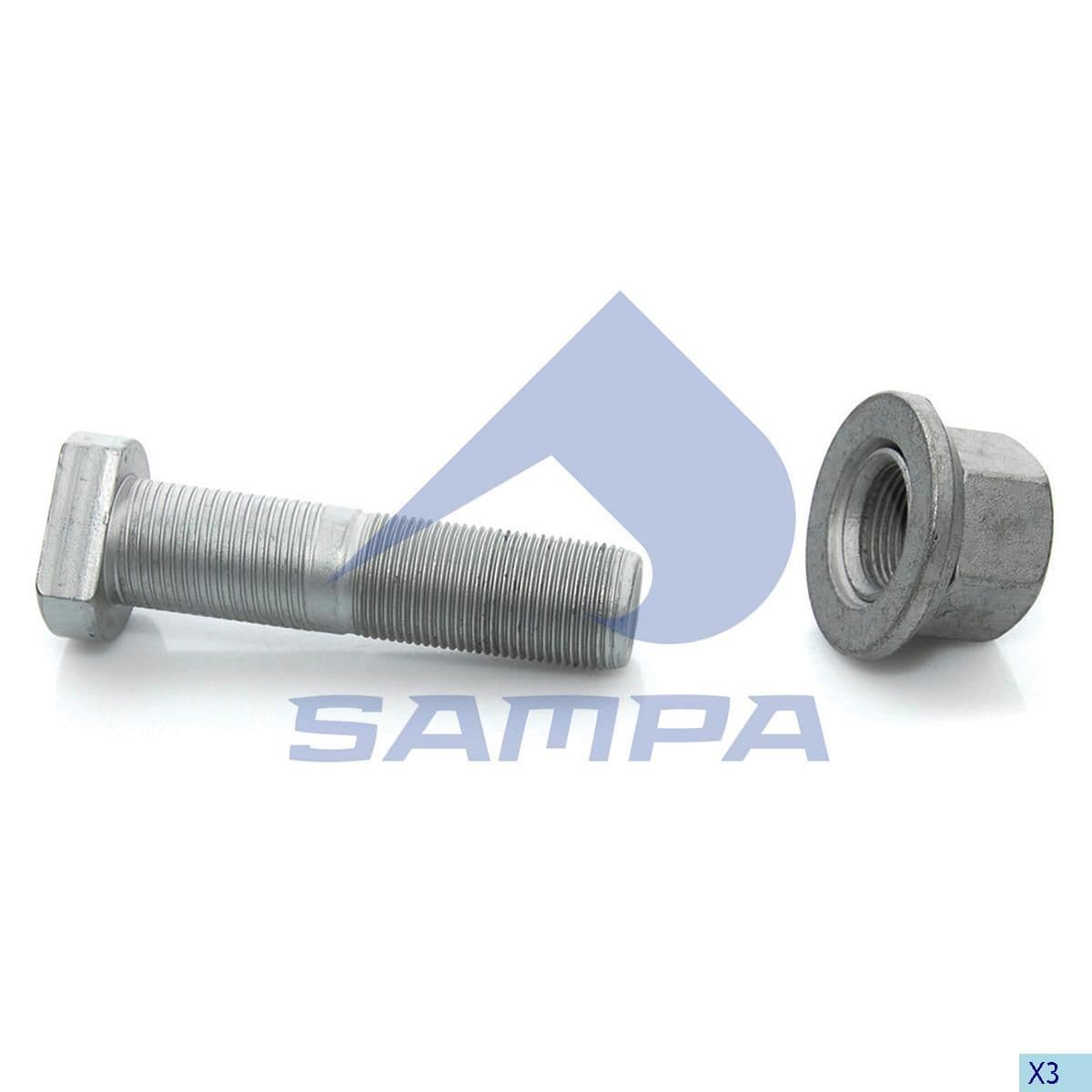Шпилька колесная комплект M22x1.5x89 ECO, 84/45 Sampa 070.691
