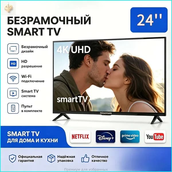Телевизор 24″ 4K UHD
