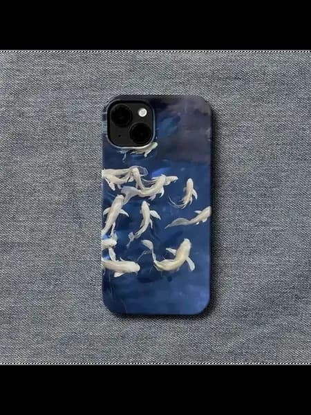 Чехол для iPhone 15 Pro Max с рыбами кои