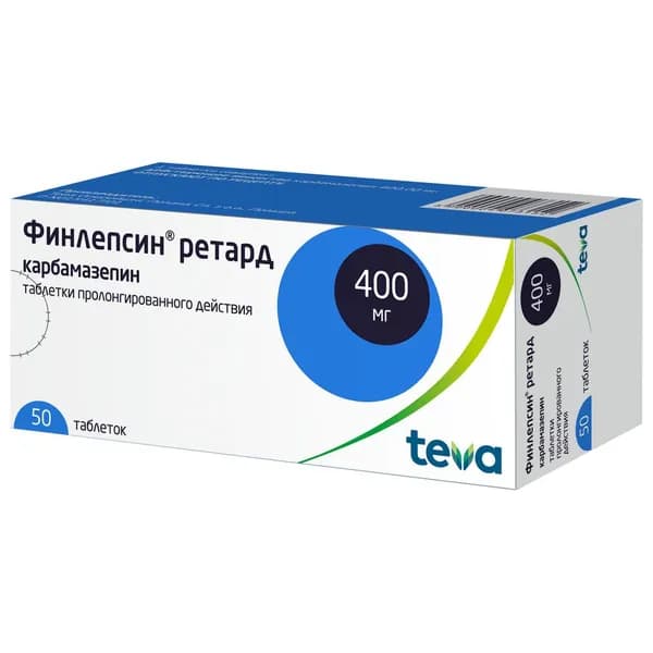Финлепсин Ретард, таблетки пролонг. 400 мг, 50 шт.
