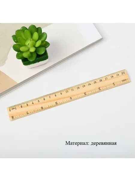 Пластиковая прозрачная линейка с двусторонней печатью в дюймах см