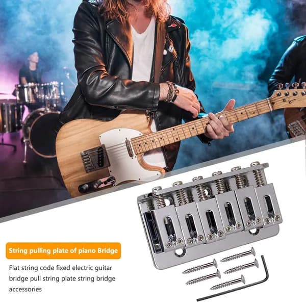 Фиксированный мост для электрогитары с плоскими седлами, 73 мм, для Fender Stratocaster и Telecaster