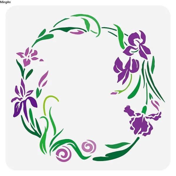 1 шт. трафареты для рисования с выемкой для фотоальбома Fleur De Lis 30x30 см