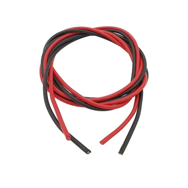 Провод силиконовый высокотемпературный 18AWG (0.823 мм2) черный и красный 1 метр
