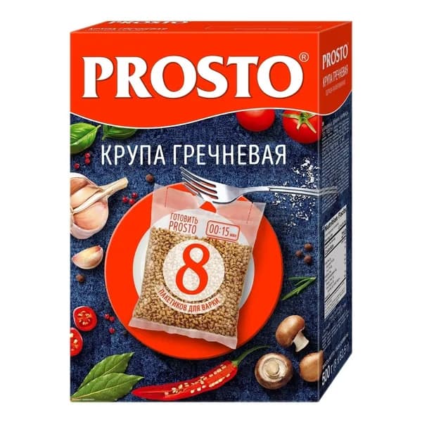 Гречка Prosto в пакетиках для варки 8 порций 500 г