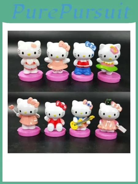 Набор миниатюрных фигурок "Hello Kitty", 8 шт, ручная роспись