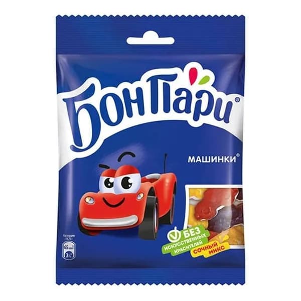 Мармелад Бон Пари Машинки жевательный со вкусом фруктов 75 г