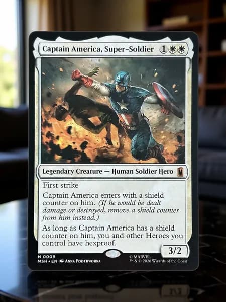 Магия сбора прокси-карт Высококачественные нефольговые Captain America, Super-Soldier MSH #9