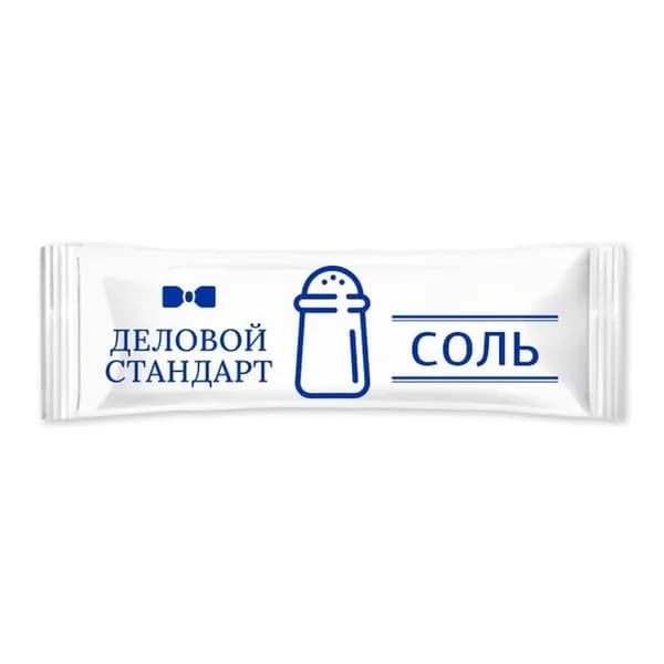Соль порционная Деловой Стандарт Экстра в стиках по 1 г (800 штук в упаковке)
