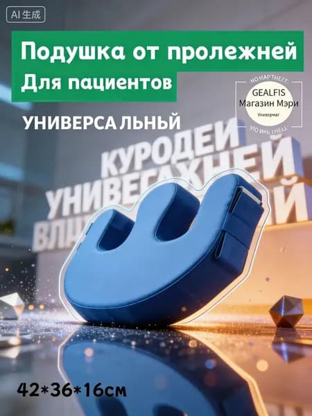 Подушка для переворачивания лежачих больных противопролежневая U-образная 42х36х16 см; устройство для ухода за пожилыми и инвалидами с ремнями и чехлом из ПУ кожи для реабилитации после инсульта