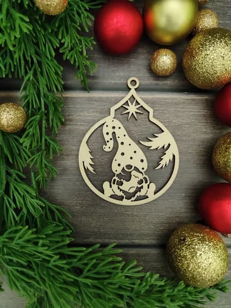 Деревянная новогодняя елочная игрушка для росписи