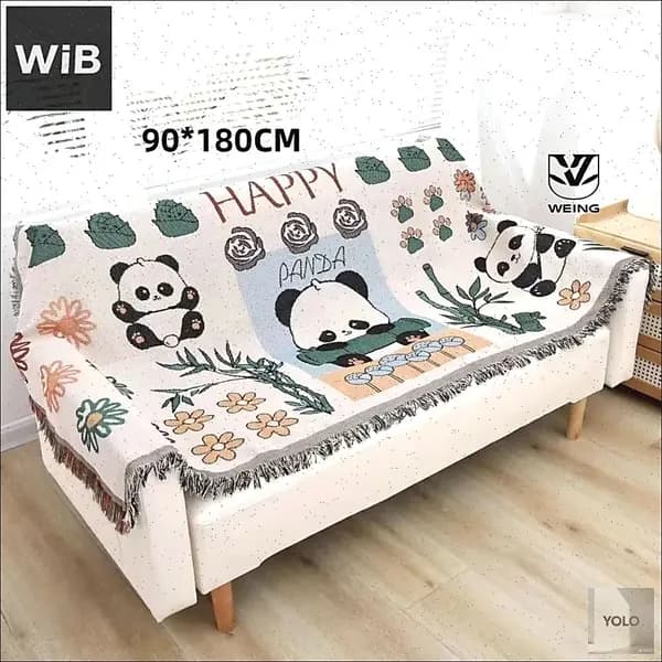 Плед двусторонний, новогодний , Хлопок, 180 см х 90 см