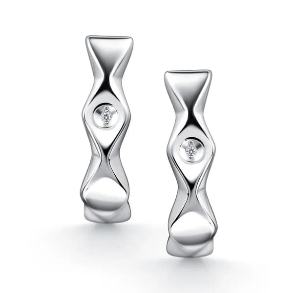 Серебряные серьги DIAMANT-ONLINE с бриллиантом 925 пробы